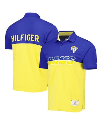 Men's Tommy Hilfiger Gold, Royal Los Angeles Rams Color Block Polo Shirt