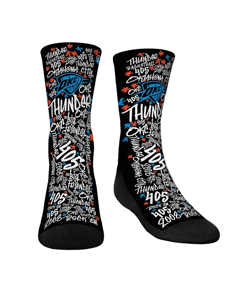 Big Boys and Girls Rock 'Em Socks Oklahoma City Thunder Graffiti Crew Socks