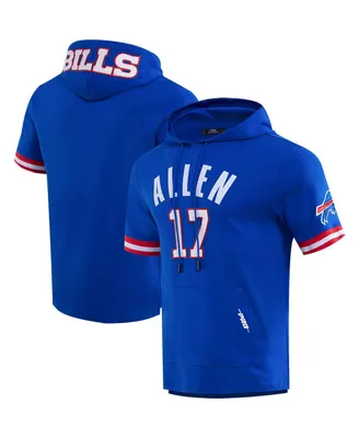 Men's Pro Standard Josh Allen Royal Buffalo Bills Player Name and Number Hoodie T-shirt