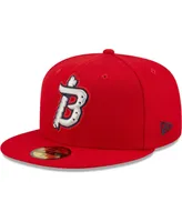 Men's New Era Red Binghamton Rumble Ponies Authentic Collection 59FIFTY Fitted Hat