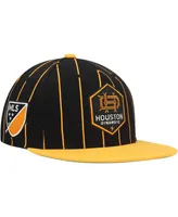 Men's Mitchell & Ness Black Houston Dynamo Fc Team Pin Snapback Hat