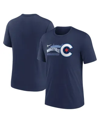 Men's Nike Navy Chicago Cubs City Connect Tri-Blend T-shirt