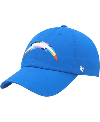 Men's '47 Brand Powder Blue Los Angeles Chargers Pride Clean Up Adjustable Hat