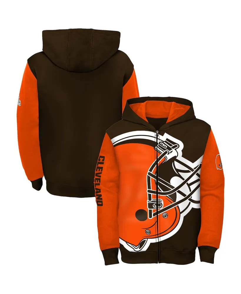 Youth Nike Brown Cleveland Browns Icon Performance Pullover Hoodie Size: Small