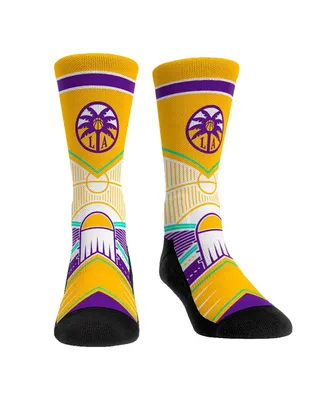 Men's and Women's Rock 'Em Socks Los Angeles Sparks Full Court Press Crew Socks