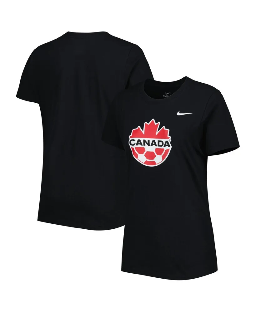 Women's Nike Black Canada Soccer Club Crest T-shirt