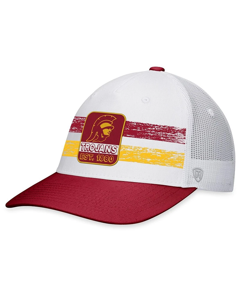 Men's Top of the World White, Cardinal Usc Trojans Retro Fade Snapback Hat