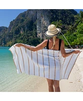 Arkwright Home Las Rayas Beach Towels (4 Pack), 30x60 in., Striped Color Options, 100% Soft Cotton