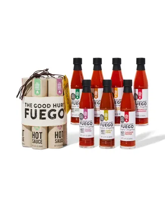 Thoughtfully The Good Hurt Fuego: A Hot Sauce Gift Set for Hot Sauce Lover s, Set of 7