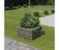 vidaXL Gabion Raised Bed Galvanized Steel 35.4"x35.4"x19.7"