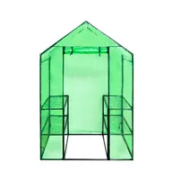 vidaXL Walk-in Greenhouse with 4 Shelves