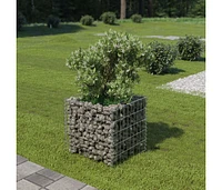 vidaXL Gabion Raised Bed Galvanized Steel 19.7"x19.7"x19.7"