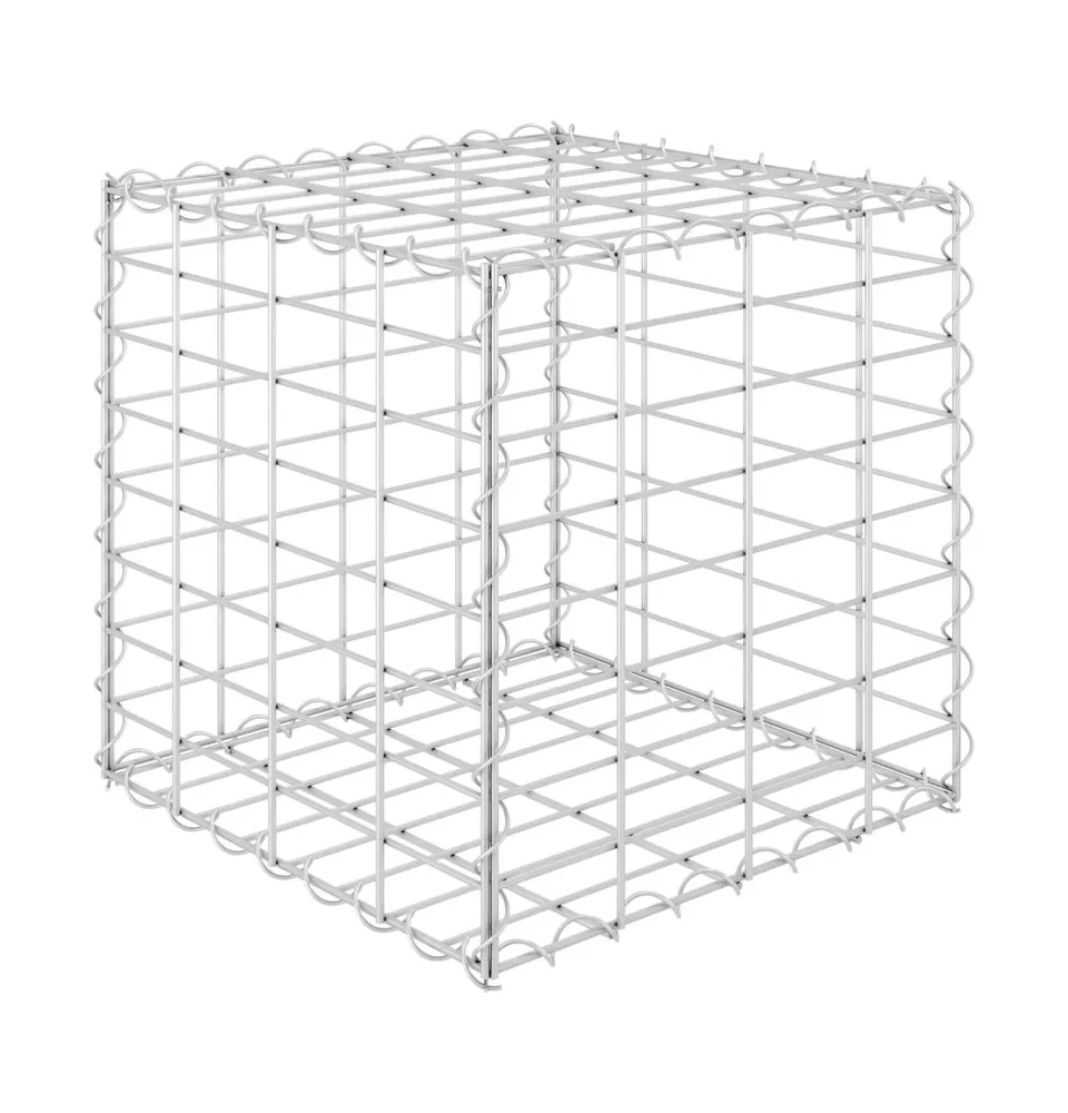 vidaXL Cube Gabion Raised Bed Steel Wire 15.7"x15.7"x15.7"