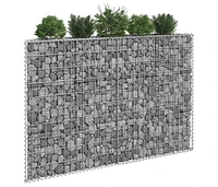 vidaXL Trapezium Gabion Raised Bed Galvanized Steel 59.1"x7.9"x39.4"