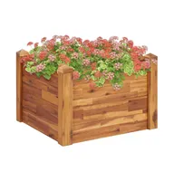 vidaXL Garden Raised Bed 23.6"x23.6"x17.3" Solid Acacia Wood