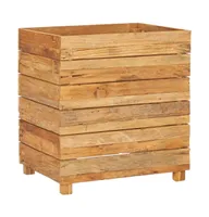 vidaXL Raised Bed 19.7"x15.7"x21.7" Recycled Teak Wood and Steel