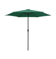 Garden Parasol with Aluminum Pole 106.3"x96.9" Green