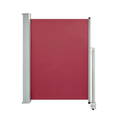 vidaXL Patio Retractable Side Awning 39.4"x118.1" Red