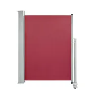 vidaXL Patio Retractable Side Awning 39.4"x118.1" Red