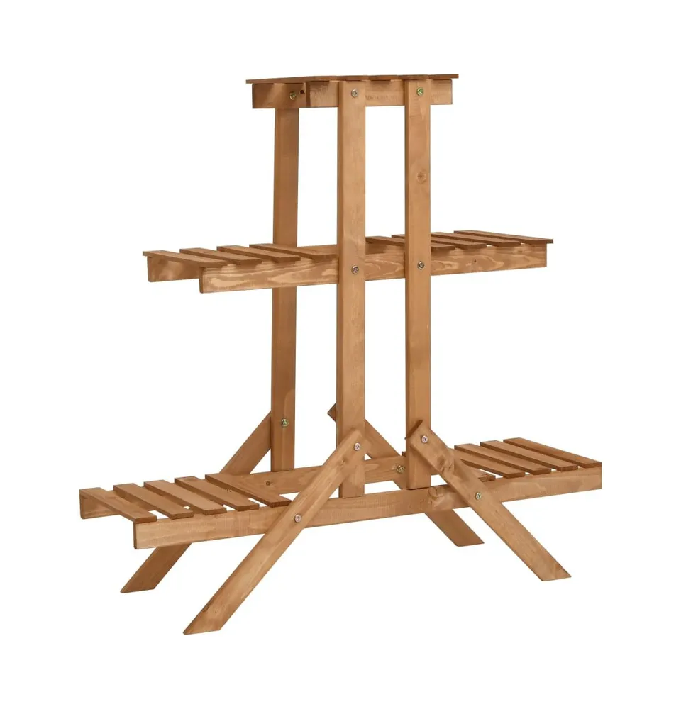 vidaXL Plant Stand 32.7"x9.8"x32.7" Firwood