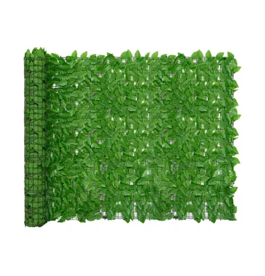 vidaXL Balcony Screen with Green Leaves 118.1"x59.1"