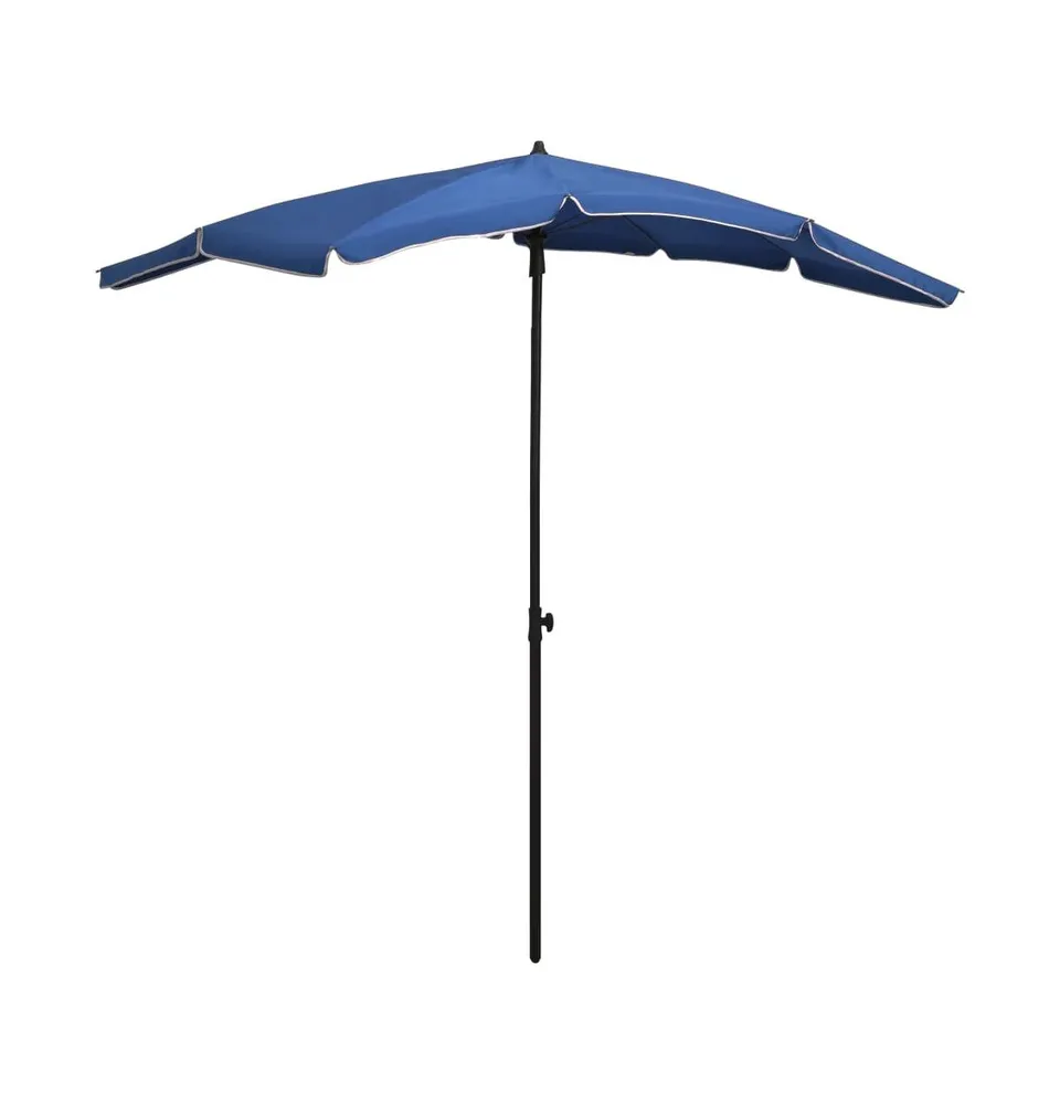 vidaXL Garden Parasol with Pole 78.7"x51.2" Azure Blue