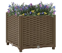 vidaXL Raised Bed 15.7"x15.7"x15" Polypropylene