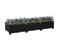 vidaXL Raised Bed 47.2"x15.7"x9.1" Polypropylene