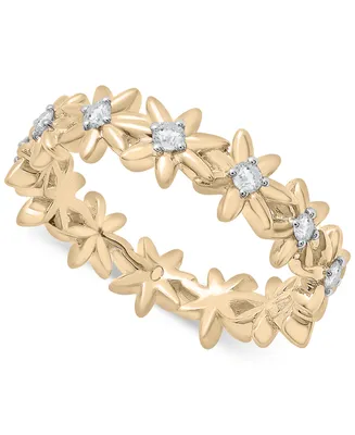 Audrey by Aurate Diamond Flower Band (1/6 ct. t.w.) Gold Vermeil, Created for Macy's