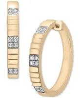 Audrey by Aurate Diamond Textured Infinity Small Hoop Earrings (1/4 ct. t.w.) in Gold Vermeil, Created for Macy's