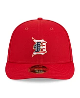 Men's New Era Red Detroit Tigers 2023 Fourth of July Low Profile 59FIFTY Fitted Hat