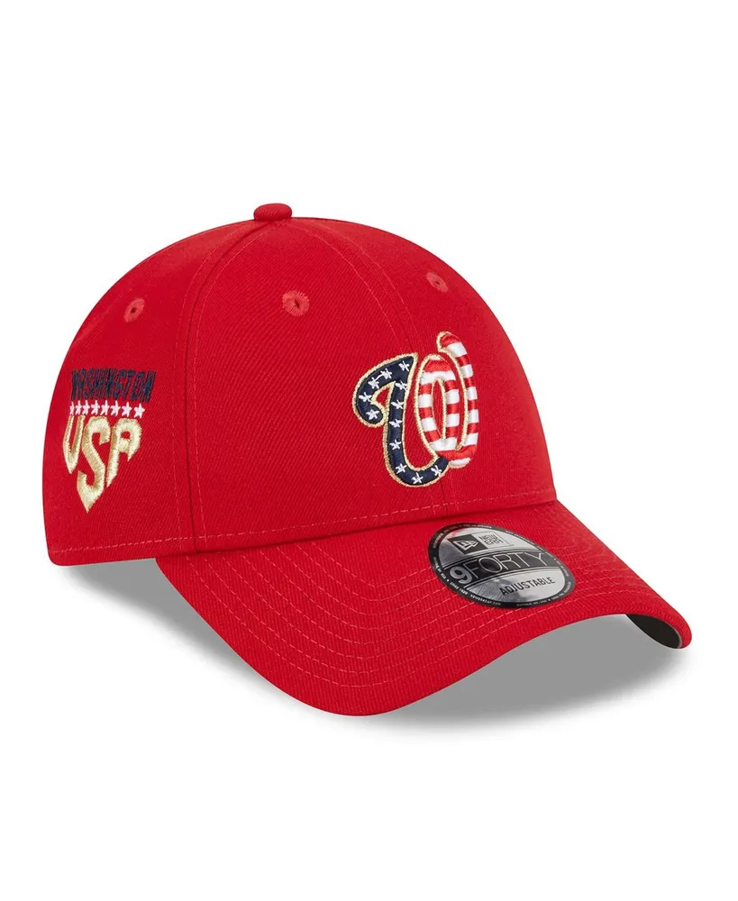 Men's New Era Red Washington Nationals 2023 Fourth of July 9FORTY Adjustable Hat