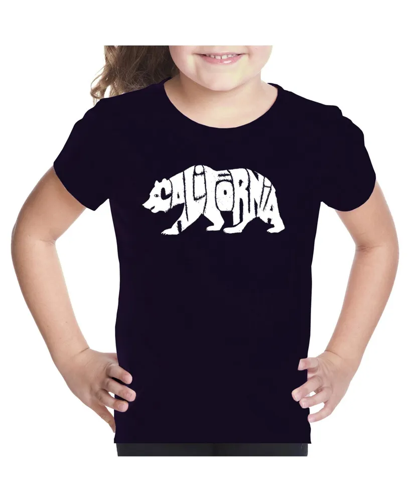 Big Girl's Word Art T-shirt - California Bear