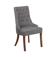 Merrick Lane Lillian Upholstered Tufted Side Accent Chair With Curved Rear Legs