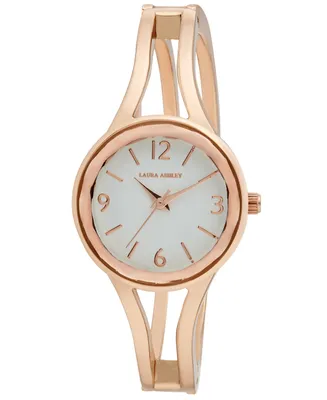 Laura Ashley Women's Quartz Rose Gold-Tone Alloy Watch 28mm