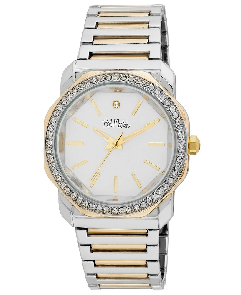 Bob Mackie Unisex Quartz Two-Tone Alloy Watch 40mm