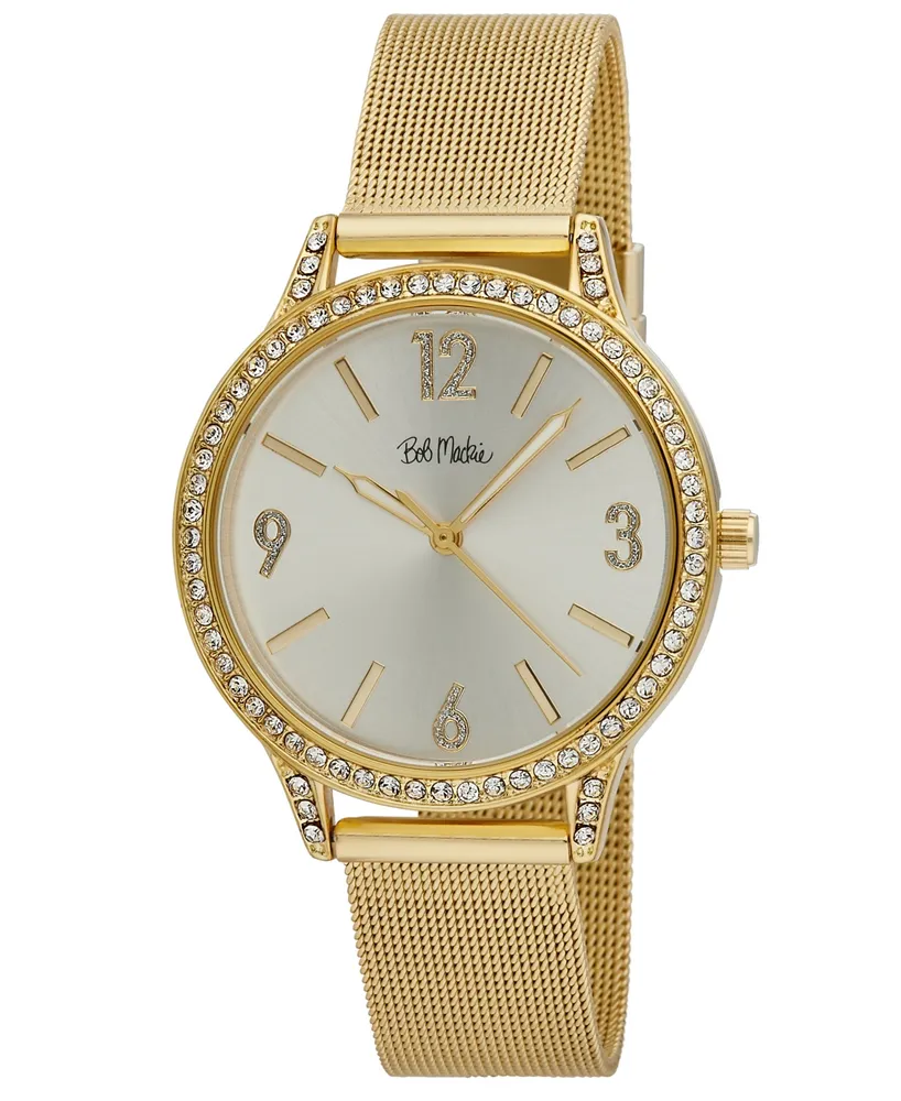 Bob Mackie Unisex Quartz Gold-Tone Alloy Watch 37mm