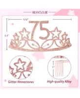 MEANT2TOBE 75th Birthday Sash and Tiara for Women