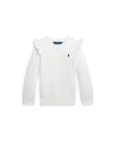 Polo Ralph Lauren Toddler and Little Girls Ruffled Fleece Sweatshirt