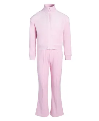 Id Ideology Toddler & Little Girls Velour Two Piece Set, Long Sleeve Set Jacket, Created for Macy's