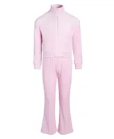 Id Ideology Toddler & Little Girls Velour Two Piece Set, Long Sleeve Set Jacket, Created for Macy's