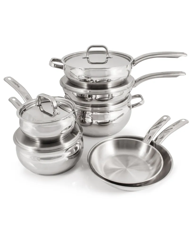 BergHOFF 3PC 18/10 Stainless Steel Steamer Set, Belly Shape