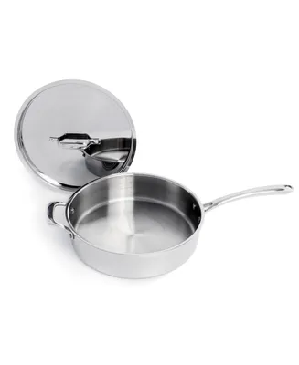 BergHOFF Professional 18/10 Stainless Steel Tri-Ply 4.6 Quart Saute Pan with Lid