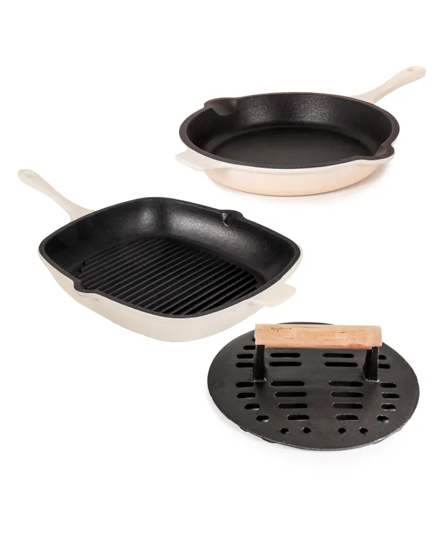 BergHoff Neo 3-Pc. Cast Iron Set: 3-Qt. Covered Dutch Oven and 11