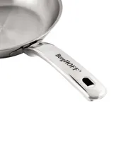 BergHOFF Belly Shape 3pc 18/10 Stainless Steel Fry Pan & Saucepan Cookware Set with Glass Lid