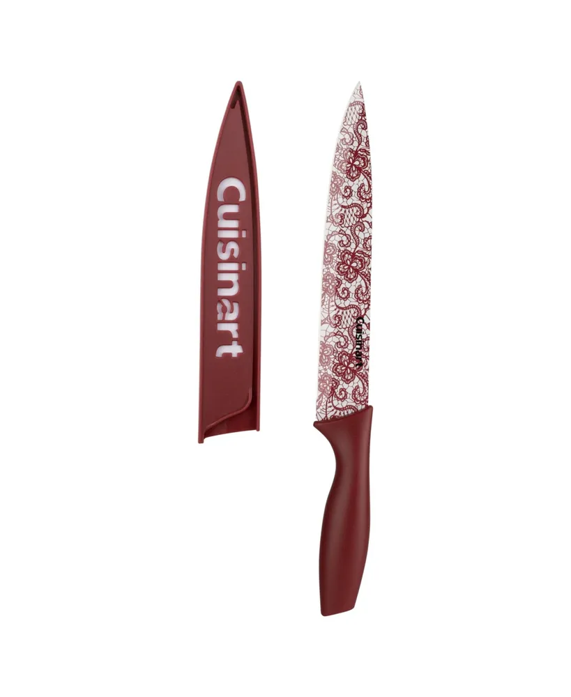 Cuisinart Stainless Steel 10 Piece Printed Cutlery Burgundy Lace Set
