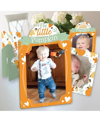 Little Pumpkin Fall Party 4x6 Picture Display Paper Photo Frames Set of 12