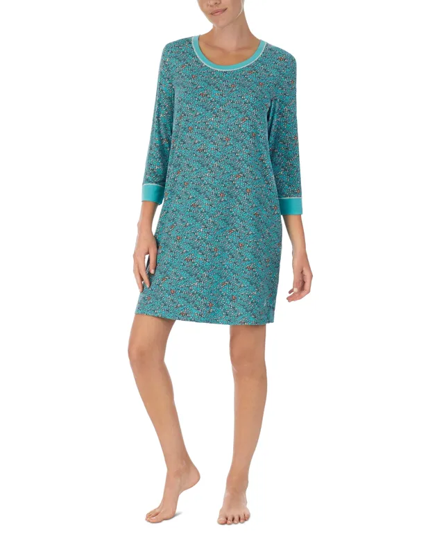 Cuddl Duds Women's Printed 3/4-Sleeve Sleepshirt