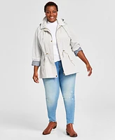 Style & Co Women's Hooded Anorak, Pp-4X