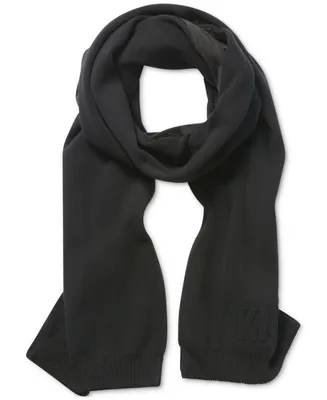 Dkny Women's Embossed Logo Double-Knit Scarf
